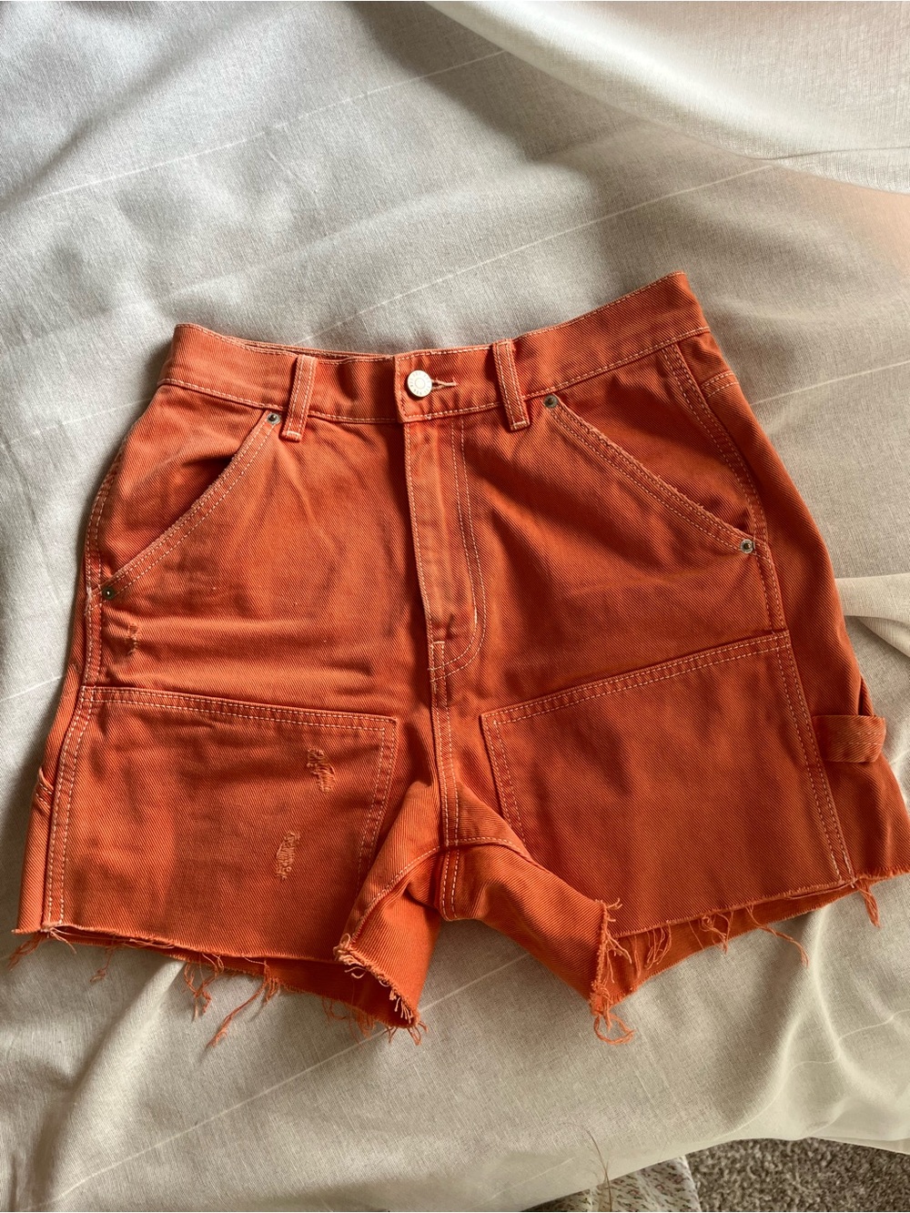 Orange Women's High-Rise Shorts🧡🍑✨